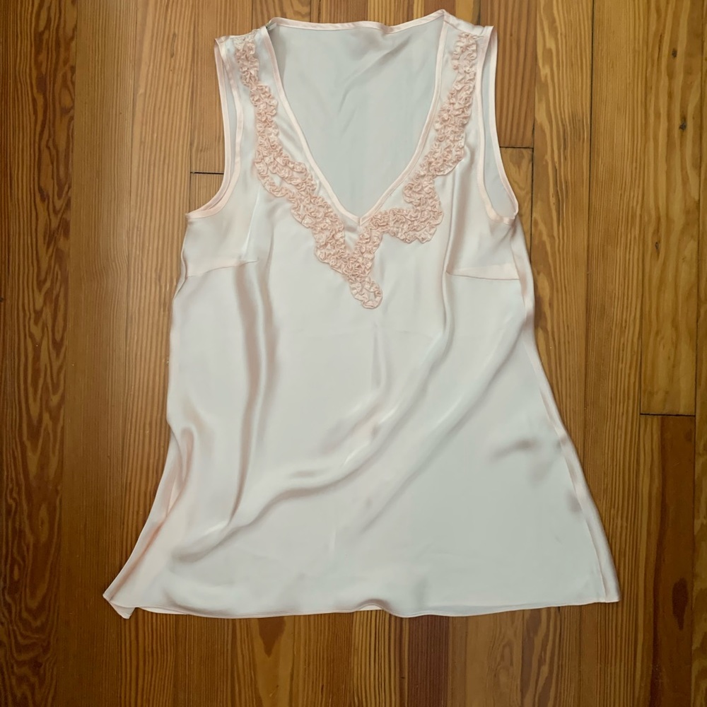 Silk light pink top